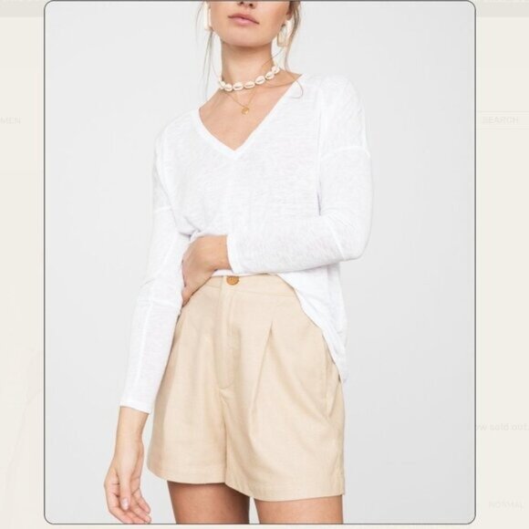 Rails Aden Long Sleeve Tee in White - XS - Picture 1 of 11